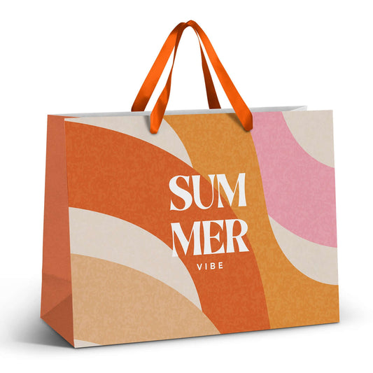Extra Large Ribbon Handle Paper Bag - Full Colour Corporate Gift Singapore