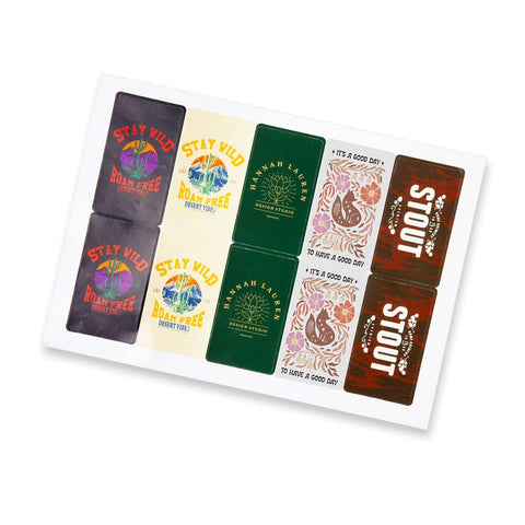 Sticker Sheet 88 x 50mm Rectangle - Gloss Corporate Gift Singapore