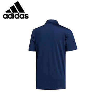 adidas MA Polo T-Shirt (Men) navy blue back view, perfect for active lifestyles and executive corporate gifts.