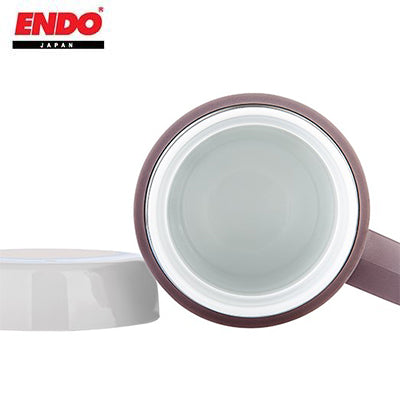 ENDO 400ML Double Stainless Steel Mug With Fine Porcelain Interior | AbrandZ Corporate Gifts