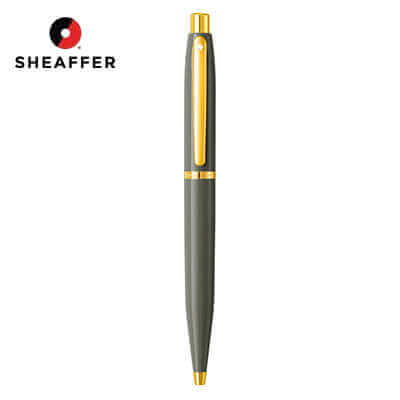 Sheaffer® Glossy Light Gray Ballpoint Pen With PVD Gold-Tone Trim Corporate Gifts Singapore