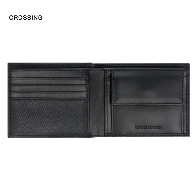 Crossing Elite Bi-fold Leather Wallet With Coin Pouch RFID Executive Gifts Singapore