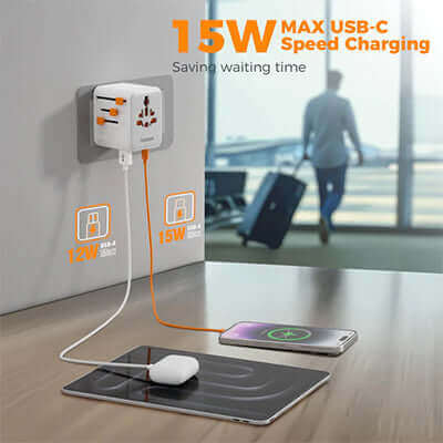 TESSAN 28W Travel Adapter with 2 USB A & 3 C Ports Corporate Gifts Singapore