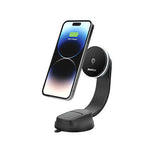 Momax Q.Mag Mount5 Magnetic Wireless Charging Suction Cup Car Mount 15W