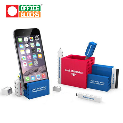 Office Blocks 7 in 1 Pen Pot and Phone Stand Set Executive Corporate Gifts Singapore