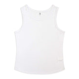 Custom Tank Top in white, perfect for corporate gifts, made from 180gsm 100% polyester mesh fabric.