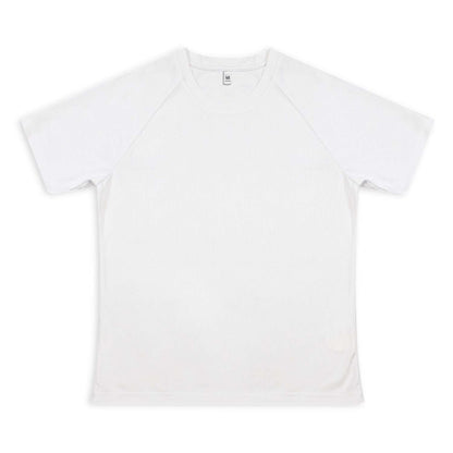 Custom Active T-Shirt in plain white, designed for comfort and active wear, perfect for corporate gifts.