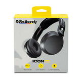 Skullcandy Icon 180 Wireless Headphones packaging with details and features highlighted.
