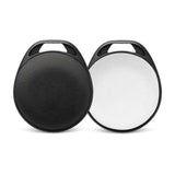 HangFindy Bluetooth Tracker in black and white, stylish design for bags, keys, and accessories, ideal corporate gift.