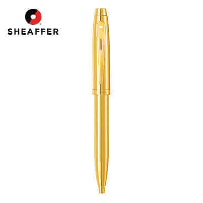 Sheaffer® Glossy PVD Gold Ballpoint Pen With PVD Gold Trim Corporate Gifts Singapore