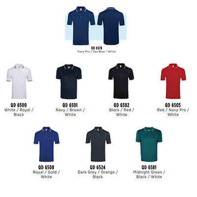 Unisex Microfibre Tipped Collar & Cuff Polo Shirt Executive Corporate Gifts Singapore