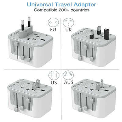 TESSAN Travel Adapter 28W with 3 USB C & 2 USB Ports Corporate Gifts Singapore
