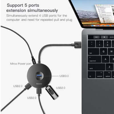 Baseus 4 Ports USB Hub Executive Gifts Singapore