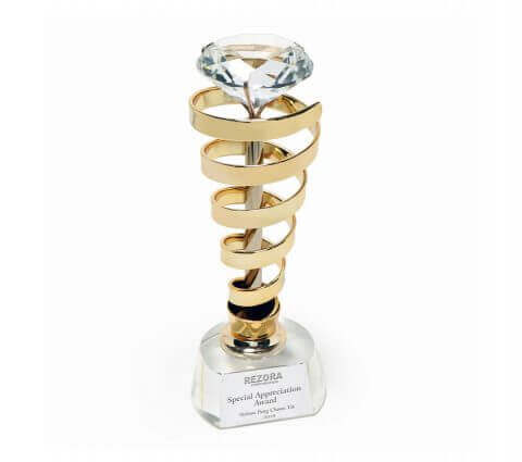 Orro Spin Diamond on Round Crystal Base Executive Gifts Singapore