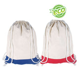 2 Tone Cotton Drawstring Backpack