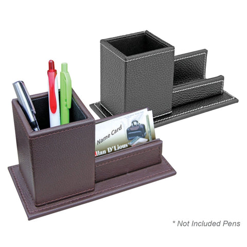 PU Pen Holder with Name Card Holder