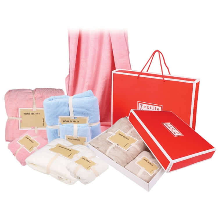 2pcs Towel Gift Set with Box Executive Corporate Gifts Singapore