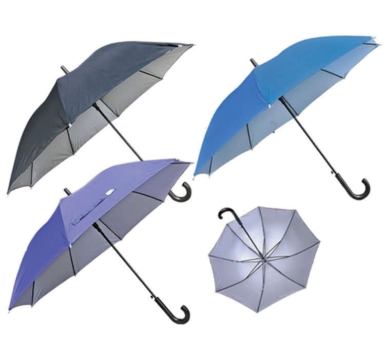 24'' Silver Coated Straight Umbrella Executive Corporate Gifts Singapore