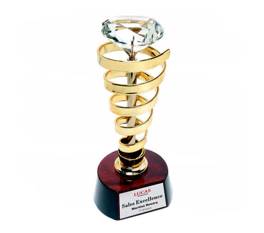 Orro Spin Diamond on Round Wood Base Executive Gifts Singapore