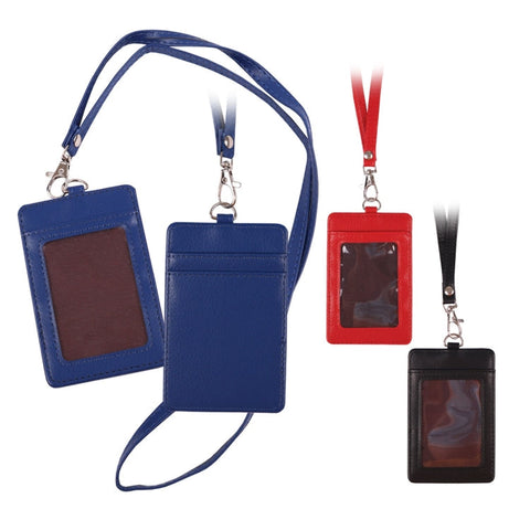 PU ID Card Holder with Lanyard