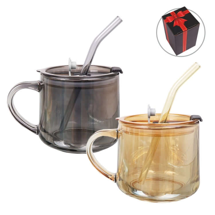 Glass Mug with Straw Executive Corporate Gifts Singapore