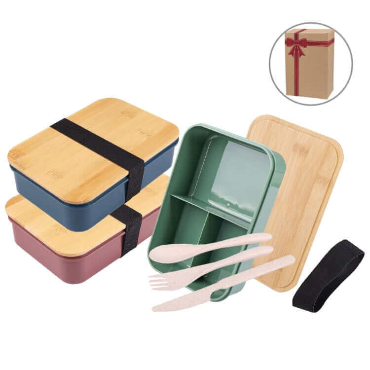 1200ml PP Lunch Box with Bamboo Lid Corporate Gifts Singapore