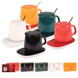 Colorful Ceramic Mug Warmer Set with five vibrant mugs and elegant packaging, ideal for Corporate Gift.