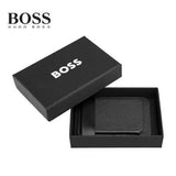 Hugo Boss Magnet Mobile Card Holder Classic in a sleek black gift box with BOSS branding.