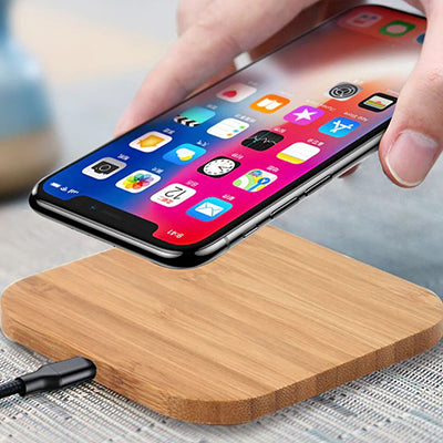 Slim Wood Portable Qi Wireless Charger Executive Corporate Gifts Singapore