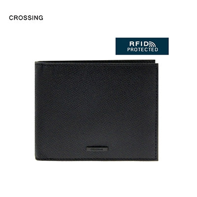 Crossing Bold Bi-fold Leather Wallet With Window And Coin Pocket RFID Executive Gifts Singapore