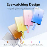 Vention 10000mAh Power Bank 22.5W LED Display in vibrant gradient colors, showcasing compact popsicle design.