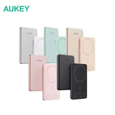 Aukey PB-MS08 Qi2 10000mAh Magnetic Wireless Power Bank Corporate Gifts Singapore