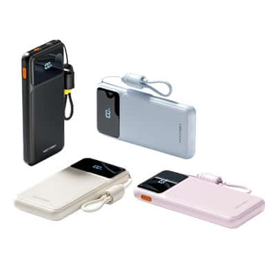 Vention 10000mAh Power Bank with Built-in Cable 22.5W Corporate Gift Singapore