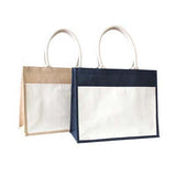 Eco Friendly A3 Jute Tote Bag with Canvas Pocket | AbrandZ Corporate Gifts