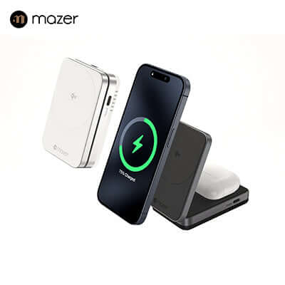 Mazer MagFold Duo+ Qi2 Certified 15W Foldable 2-in-1 Wireless Charger Executive Corporate Gifts Singapore