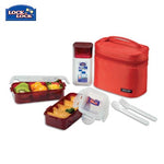 Lock & Lock 2-tier BPA Free Lunch Box and Water Bottle Set | AbrandZ Corporate Gifts