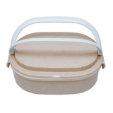 Oval Wheat Fiber Lunch Box with spoon | AbrandZ Corporate Gifts