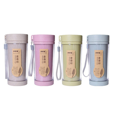 Eco Friendly Wheat Straw Water Bottle with Strap Executive Corporate Gifts Singapore
