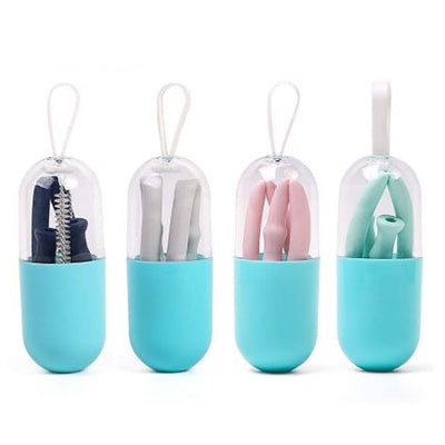 Foldable Silicone Straw Kit Executive Corporate Gifts Singapore