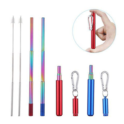 Stainless Steel Telescopic Drinking Straw Executive Corporate Gifts Singapore