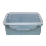 Eco Friendly Rectangle Wheat Straw Lunch Box with Compartment | AbrandZ Corporate Gifts