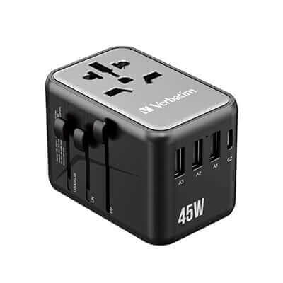 Verbatim 32123 5 Port 45W Universal Travel Adapter Executive Gifts Singapore