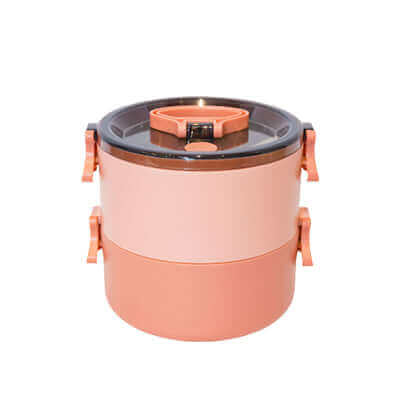 2 Tier Stainless Steel Lunchbox with Safety Lock Executive Corporate Gifts Singapore