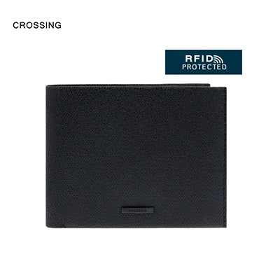 Crossing Elite Bi-fold Leather Wallet With Coin Pocket [13 Card Slots] RFID Executive Gifts Singapore