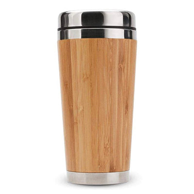 Bamboo Stainless Steel Coffee Mug with Leak-Proof Cover Executive Corporate Gifts Singapore
