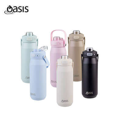 Oasis Ceramic Stainless Steel Triple Wall Capri Quick Release Drink Bottle 750ML Executive Corporate Gifts Singapore