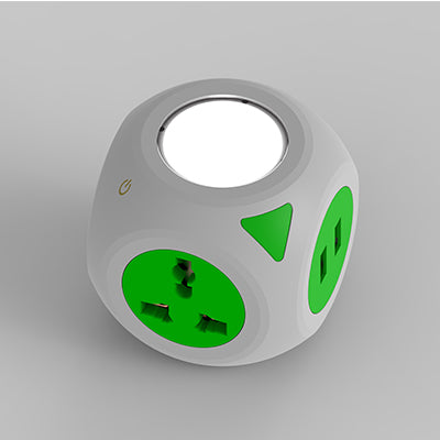 Cube Plug with LED night light and 4 USB ports. Executive Gifts Singapore
