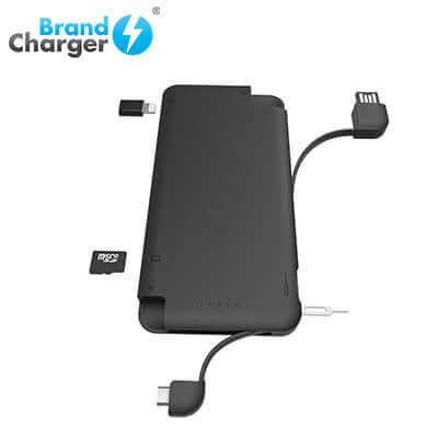 BrandCharger iQ+ Powerbank with Syncing Cable, Card Reader and Portable Data Storage Executive Corporate Gifts Singapore