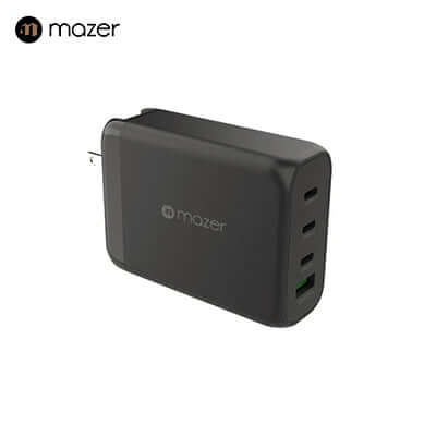 Mazer GaNPrestige 120W GaN Wall Charger with Travel Pins (4 Ports) Executive Corporate Gifts Singapore