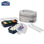 Lock & Lock 2-tier BPA Free Lunch Box with Cutlery | AbrandZ Corporate Gifts